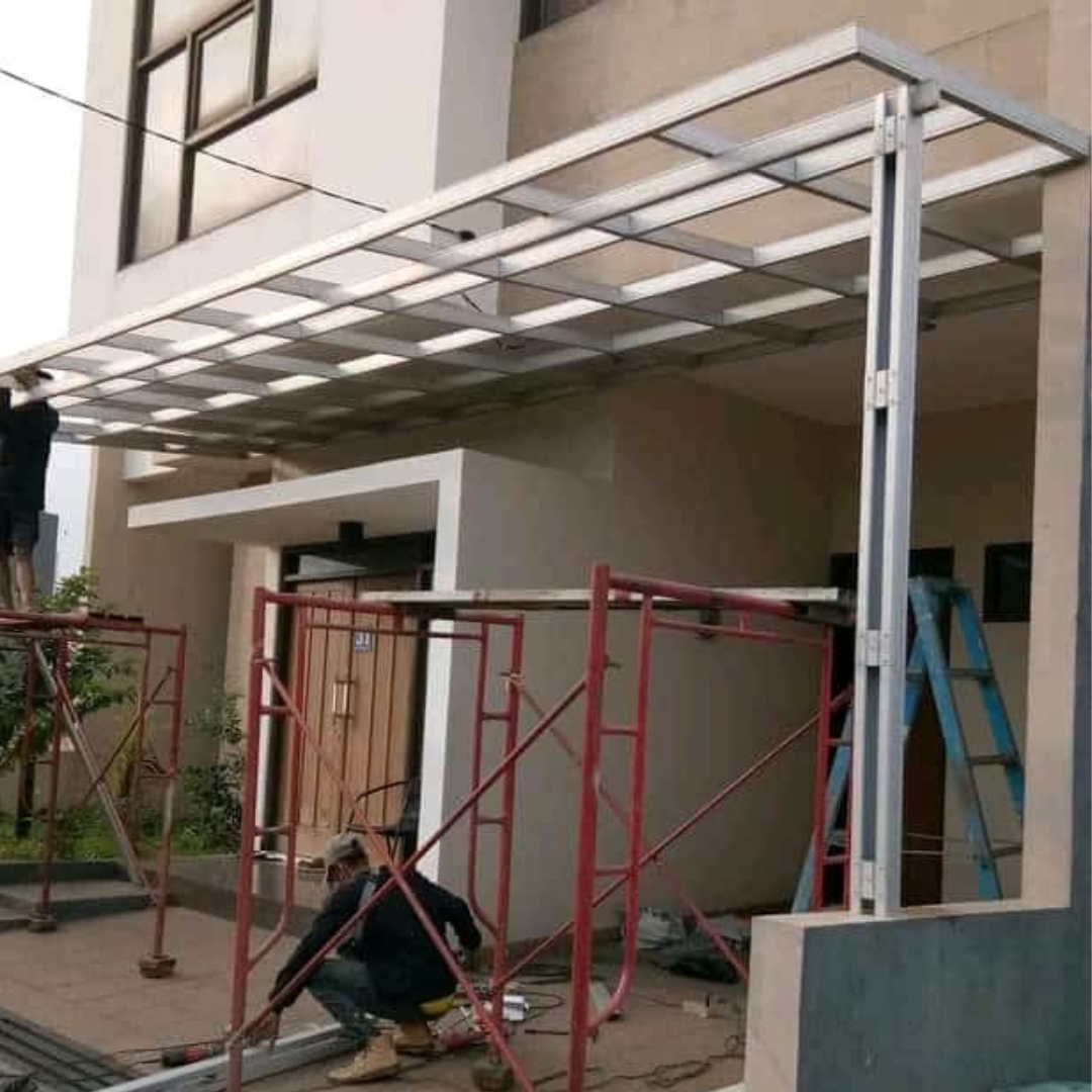 Pemasangan Kanopi Kaca 8 ml